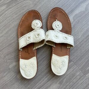 jack rogers white sandals sz 7